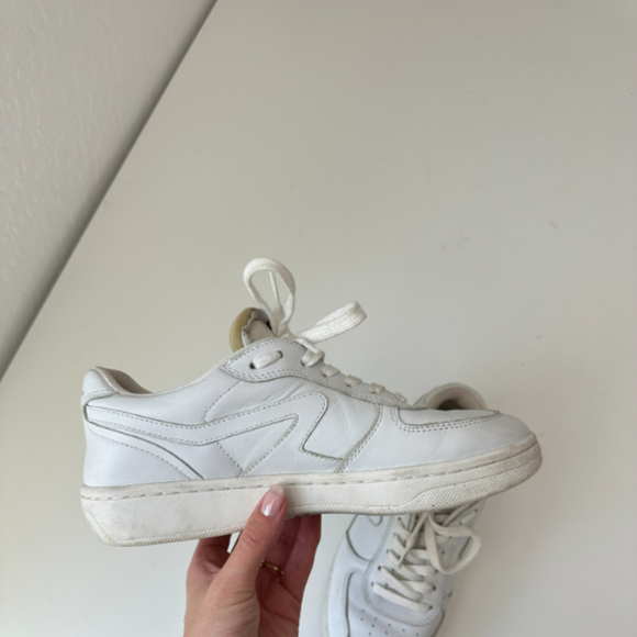 rag & bone white retro court leather sneaker 8W - Picture 1 of 9